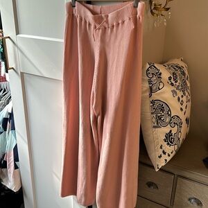 Wide leg comfy pants - pink - size M